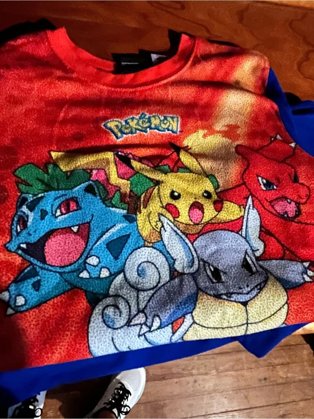 Pokemon Kids Red & Blue Long Sleeve Pajamas